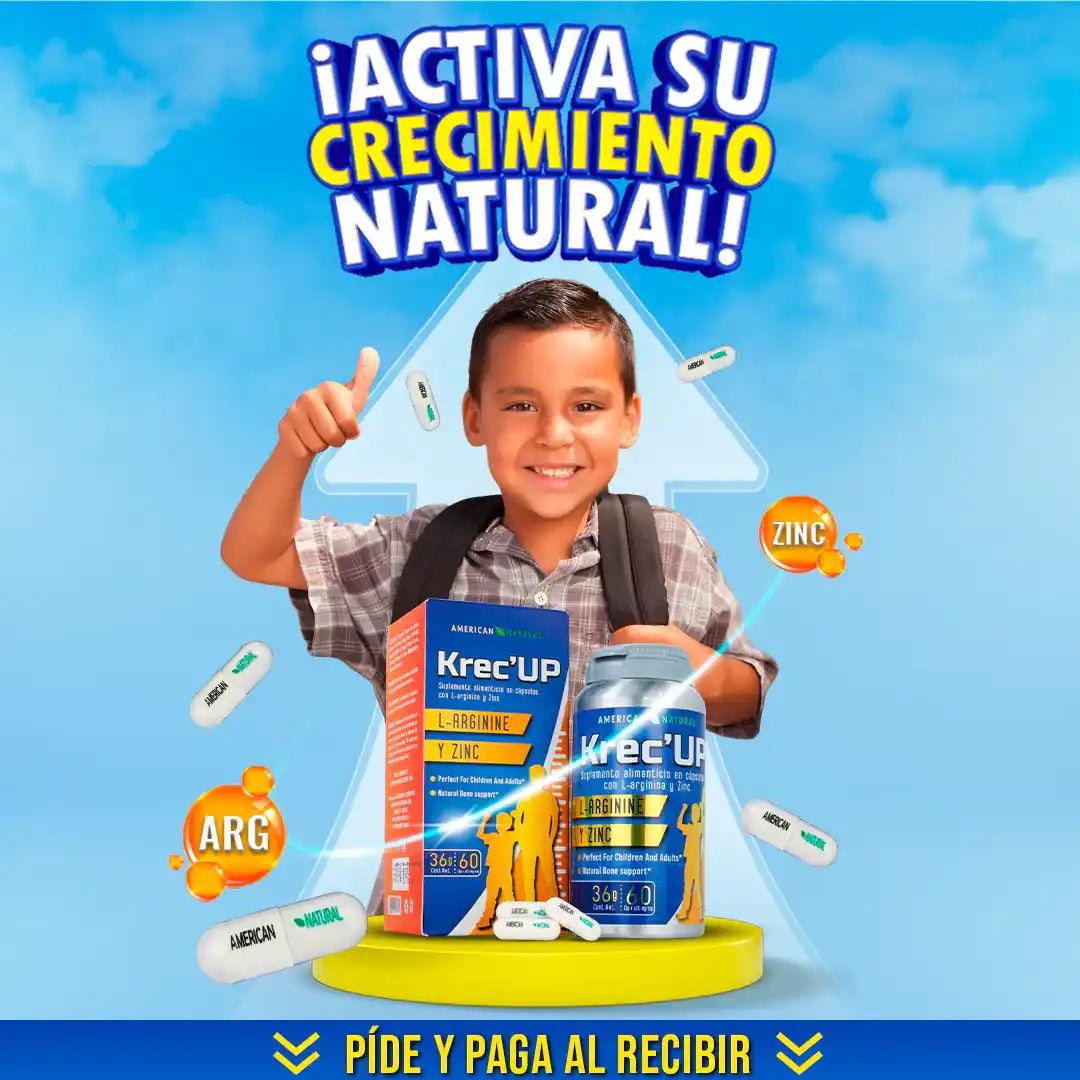 KrecUp® | El Suplemento Natural que Apoya el Crecimiento y Desarrollo de tus Hijos