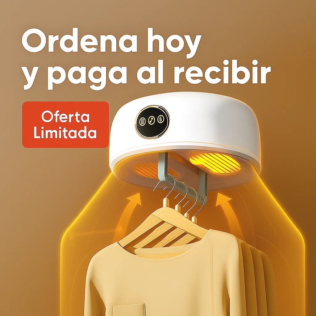 SECADOR DE ROPA PORTATIL PREMIUM — Seca rapido sin dañar tu ropa