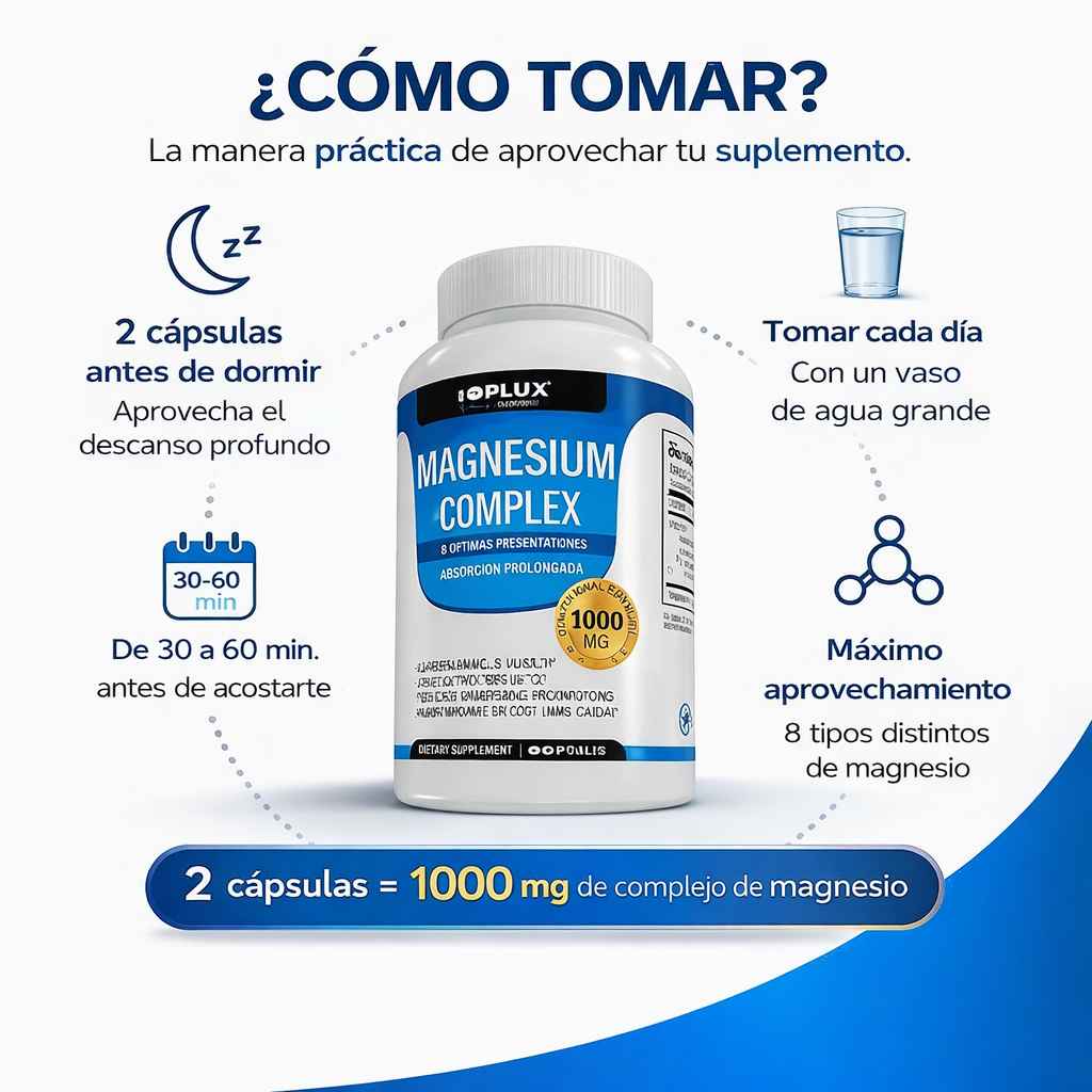 Magnesium Complex Premium — Descanso Profundo, Controla Insulina y Recupera Energía