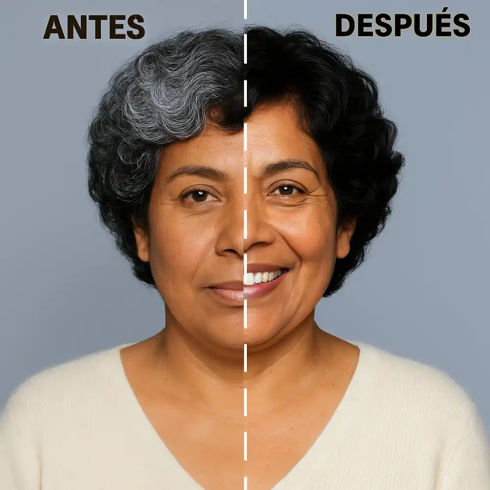 ADIÓS CANAS™ Shampoo Rejuvenecedor UNISEX | Cabello Negro Natural en Minutos