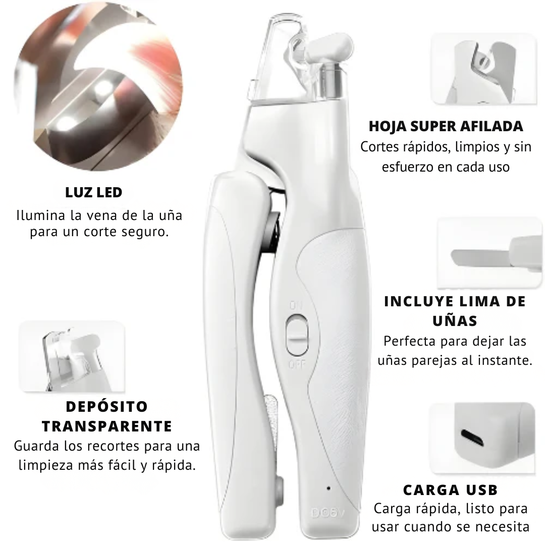 SafeClip™ – El Cortaúñas Inteligente con LED para Cortes Seguros y Sin Miedo en Tu Mascota