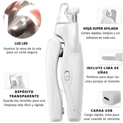 SafeClip™ – El Cortaúñas Inteligente con LED para Cortes Seguros y Sin Miedo en Tu Mascota