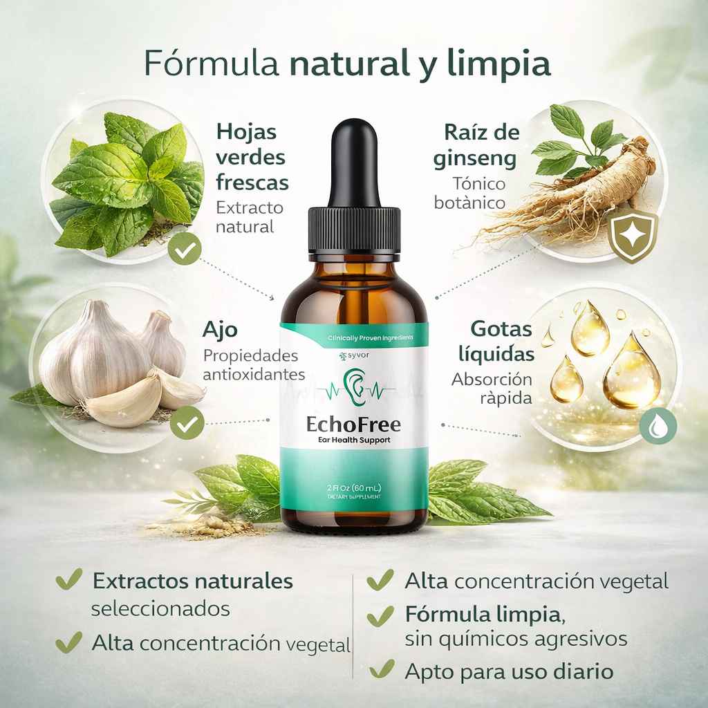 EchoFree – Gotas Naturales para el Bienestar Auditivo Diario