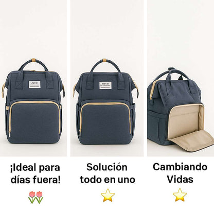 👶 Pañalera 3 en 1 – Mochila, Cuna y Cambiador Práctica y Portátil