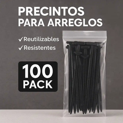 Kit x100 Cinchos Plásticos de Reparación Instantánea | Sin Herramientas ni Mecánico