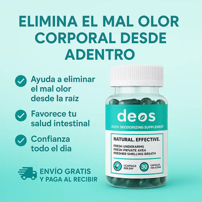 DEOS® | Elimina el Mal Olor Corporal Desde Adentro con 1 Cápsula Diaria
