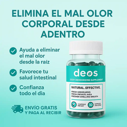 DEOS® | Elimina el Mal Olor Corporal Desde Adentro con 1 Cápsula Diaria