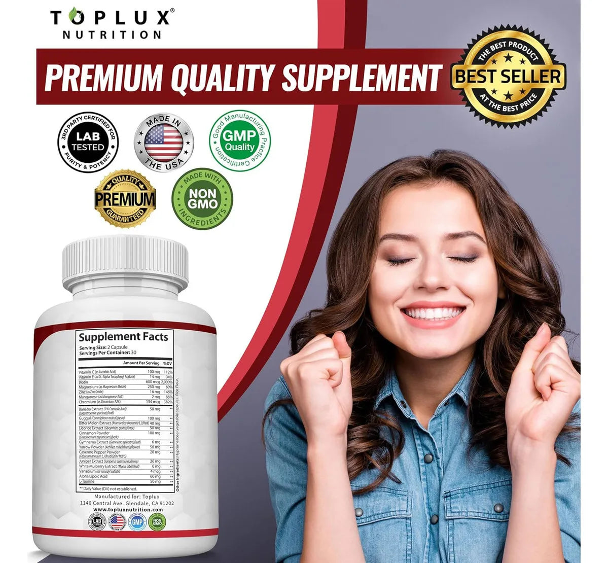 BLOOD SUGAR COMPLEX - Soporte Natural para Mantener tu Azucar en Equilibrio