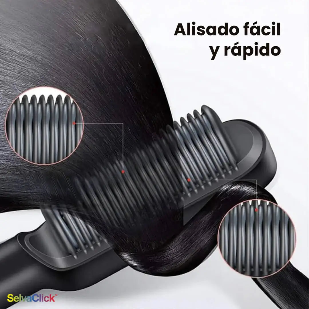 Liso Radiante™ | Cepillo Alisador Antifrizz 2 en 1: peina y alisa al instante - EL ORIGINAL