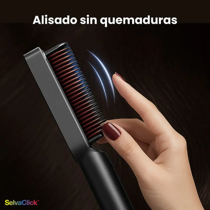 Liso Radiante™ | Cepillo Alisador Antifrizz 2 en 1: peina y alisa al instante - EL ORIGINAL