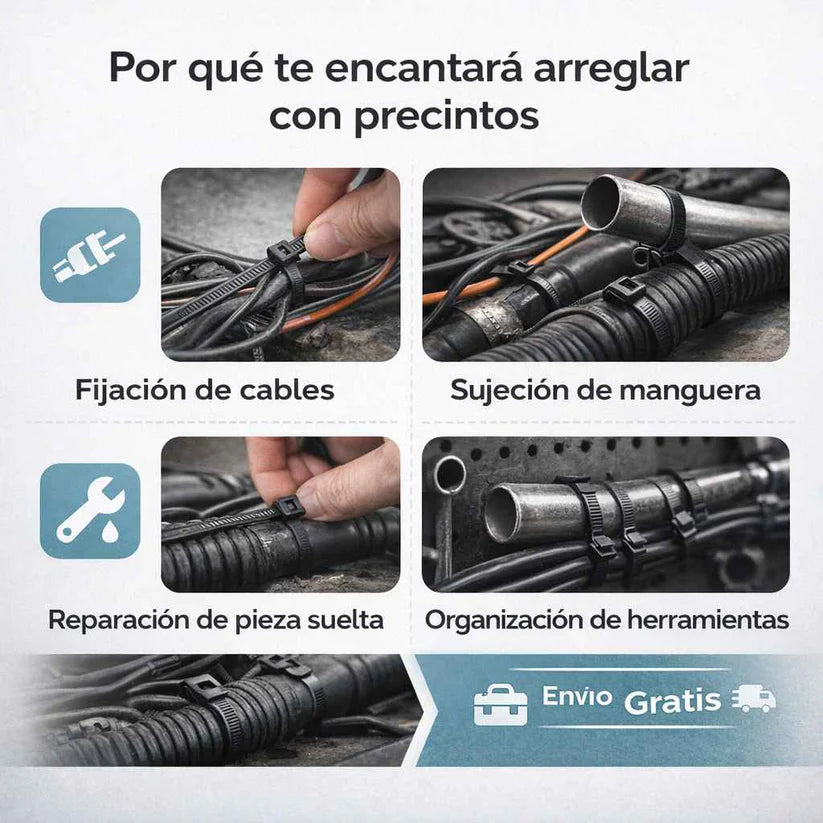 Kit x100 Precintos de Reparación Rápida para Autos | FixTie™