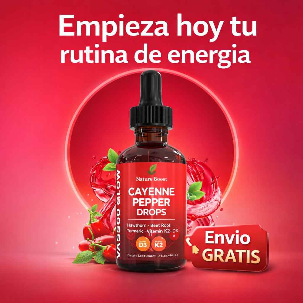 🔥 Cayenne Pepper Drops – Gotas Naturales para Activar tu Energia y Circulacion