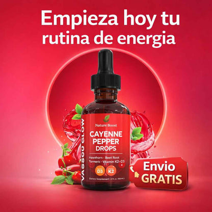 🔥 Cayenne Pepper Drops – Gotas Naturales para Activar tu Energia y Circulacion