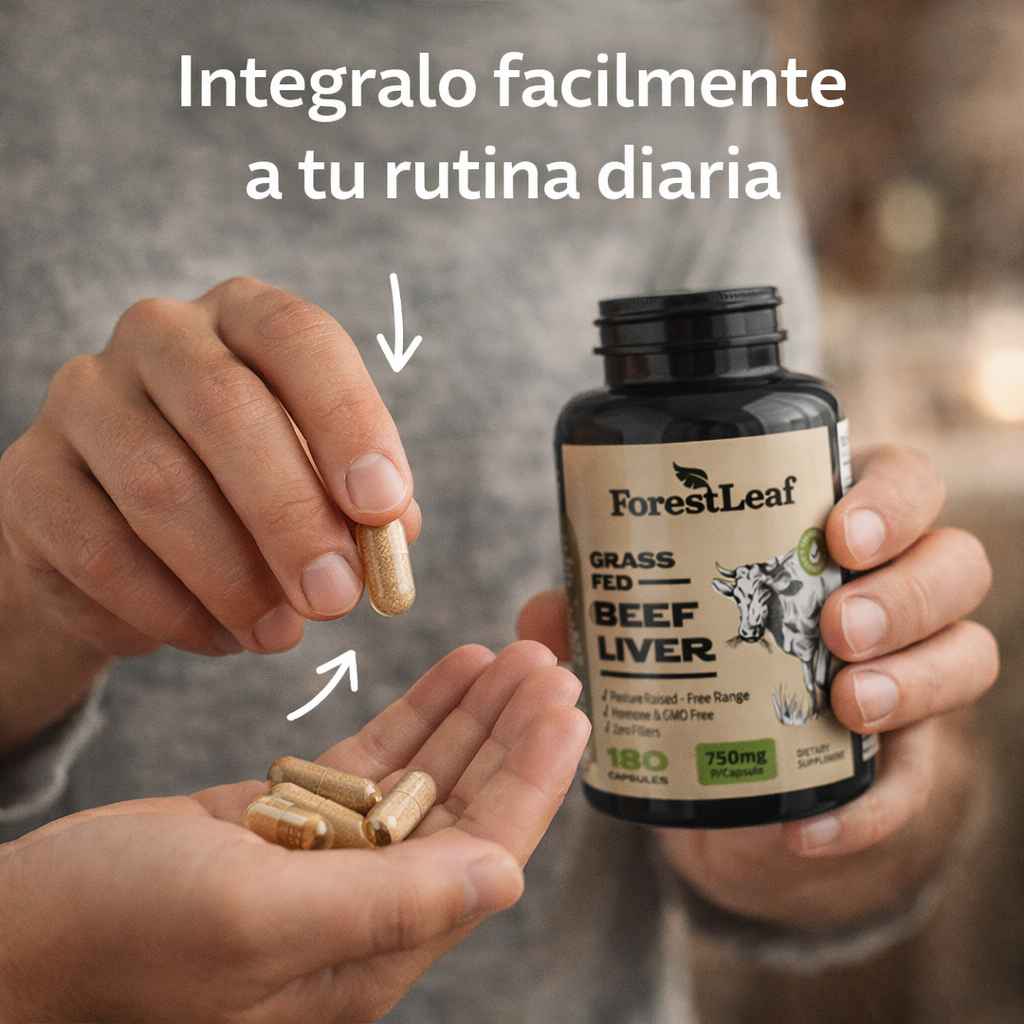 ForestLeaf Grass Fed Beef Liver - Energia real, nutrientes ancestrales y vitalidad diaria en capsulas