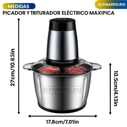 Procesador de Alimentos Eléctrico 2l MaxiPica™ | Picá en Segundos y Ahorra Tiempo y Energía