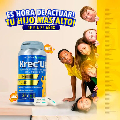 KrecUp® | El Suplemento Natural que Apoya el Crecimiento y Desarrollo de tus Hijos