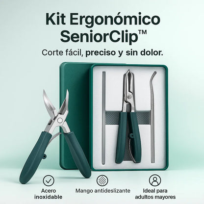Kit de 3 Cortaúñas en Ángulo para Uñas Encarnadas o Gruesas | SeniorClip™