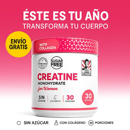 Creatina Monohidratada Premium para Mujeres — Fuerza real sin sacrificar tu figura