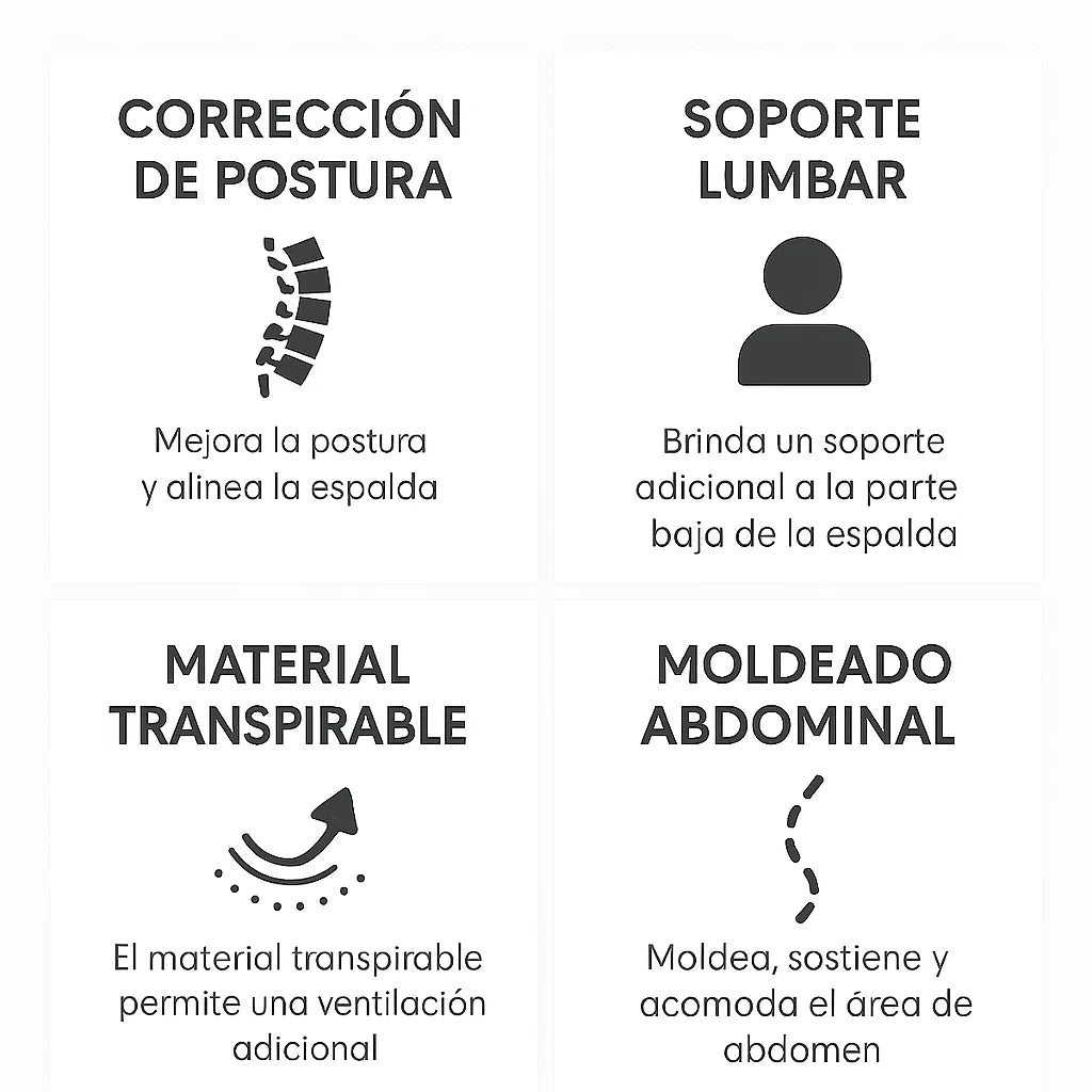 Chaleco Corrector de Postura Moldeador Unisex | Alivia Dolor, Corrige Espalda y Mejora Tu Figura