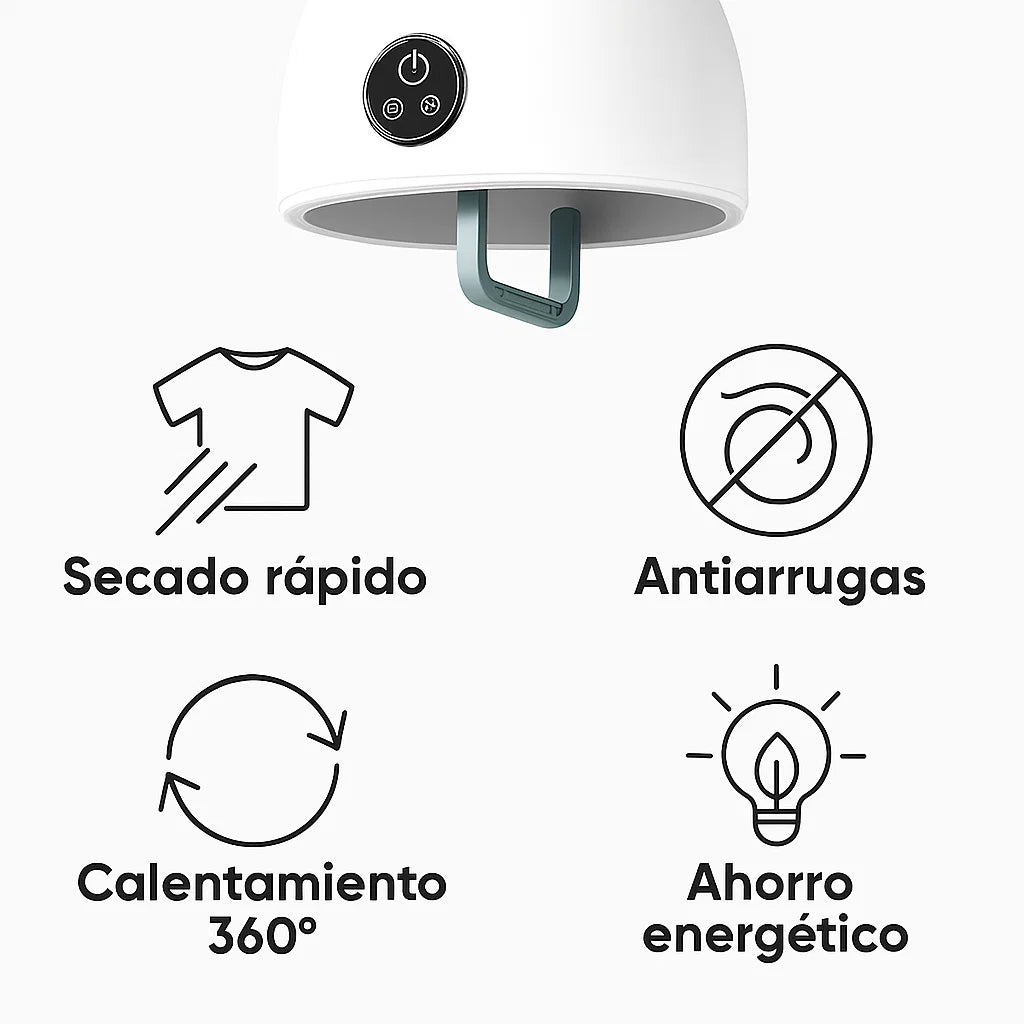 SECADOR DE ROPA PORTATIL PREMIUM — Seca rapido sin dañar tu ropa