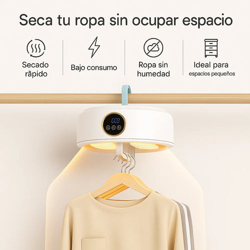 SECADOR DE ROPA PORTATIL PREMIUM — Seca rapido sin dañar tu ropa