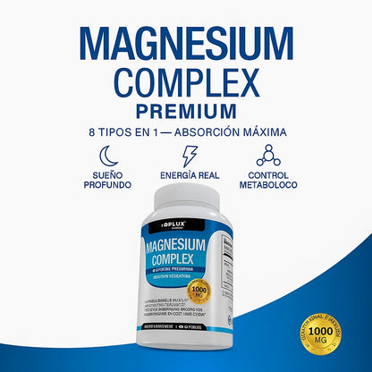 Magnesium Complex Premium — Descanso Profundo, Controla Insulina y Recupera Energía