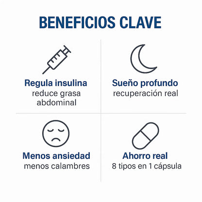 Magnesium Complex Premium — Descanso Profundo, Controla Insulina y Recupera Energía