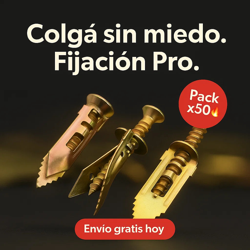 🛠️ Tornillos Ancla para Pared – Pack x50 | Fijación 4X Más Segura sin Taladro