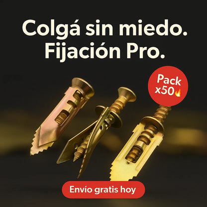 🛠️ Tornillos Ancla para Pared – Pack x50 | Fijación 4X Más Segura sin Taladro