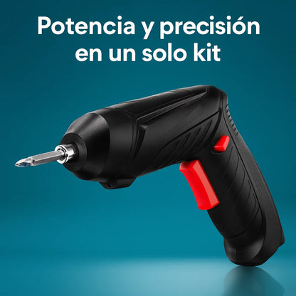 🛠️ DESTORNILLADOR INALÁMBRICO 47 PIEZAS – KIT COMPLETO MULTIUSO
