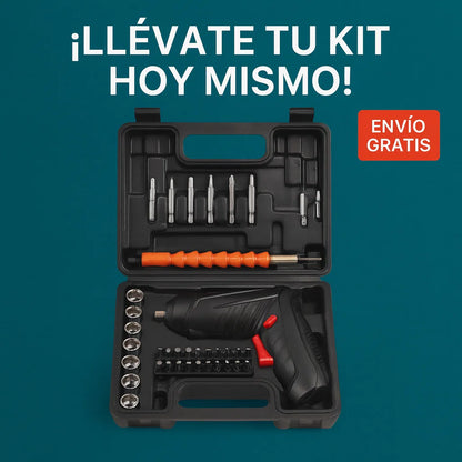 🛠️ DESTORNILLADOR INALÁMBRICO 47 PIEZAS – KIT COMPLETO MULTIUSO