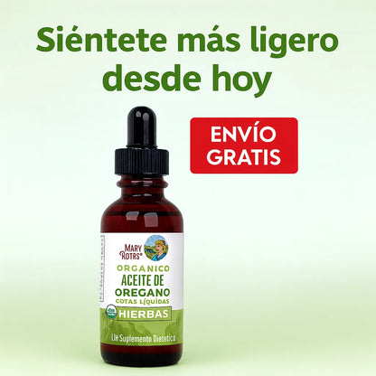 Aceite de Orégano Orgánico MaryRuth’s – Apoyo Herbal para una Digestión Más Ligera y Cómoda