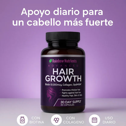 🎁 2x1 Hair Growth Advanced - Apoyo diario para un cabello mas fuerte y saludable