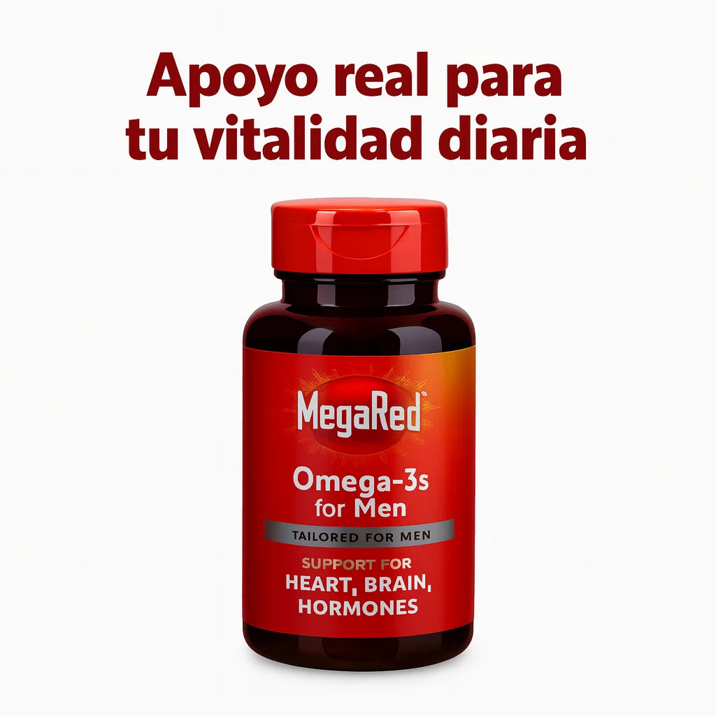 MEGA RED OMEGA 3S – Energía, Vitalidad y Apoyo Hormonal para Hombres