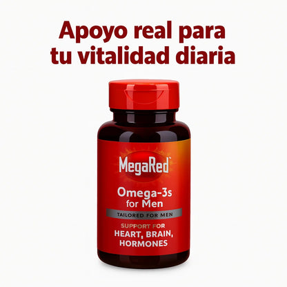 MEGA RED OMEGA 3S – Energía, Vitalidad y Apoyo Hormonal para Hombres