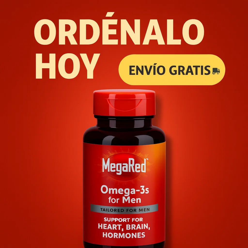MEGA RED OMEGA 3S – Energía, Vitalidad y Apoyo Hormonal para Hombres