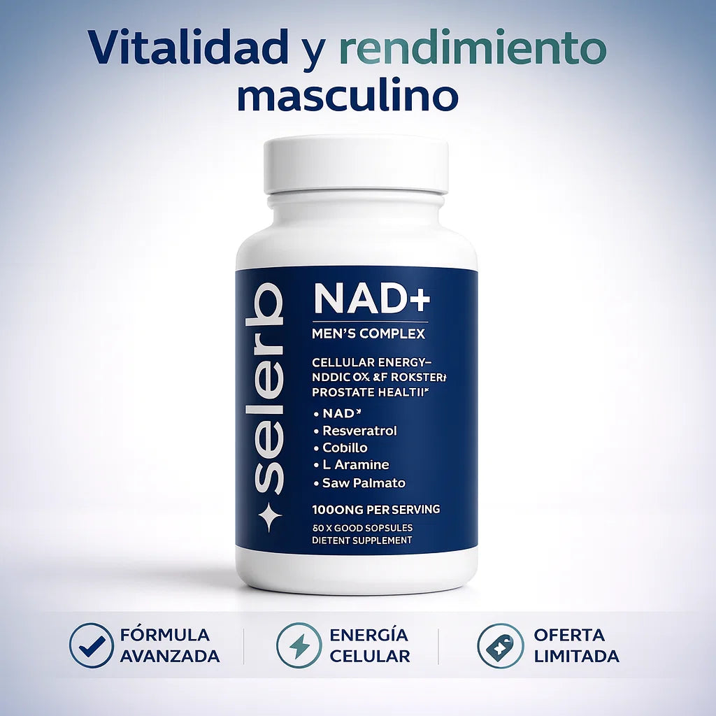NAD+ MEN COMPLEX™ - Vitalidad masculina, resistencia y control que se notan