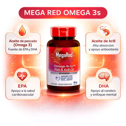 MEGA RED OMEGA 3S – Energía, Vitalidad y Apoyo Hormonal para Hombres