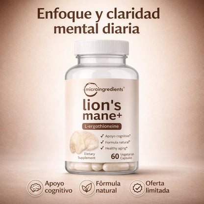 LION’S MANE+ - Apoyo avanzado para enfoque, memoria y bienestar mental a largo plazo