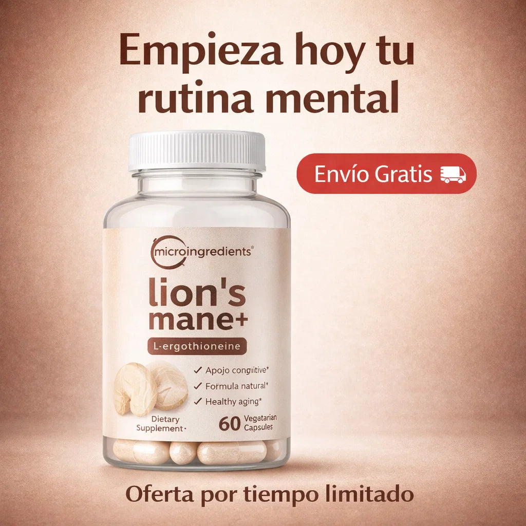 LION’S MANE+ - Apoyo avanzado para enfoque, memoria y bienestar mental a largo plazo