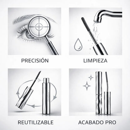 Rimel Metalico Reutilizable Lash™ – Pestanas naturales, perfectas y sin grumos todo el día