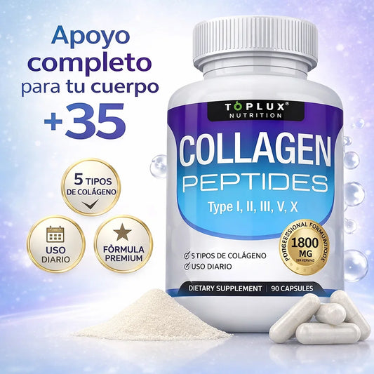 Colageno Peptidos 5 en 1 – Fuerza, Elasticidad y Renovacion Diaria para tu Cuerpo +35