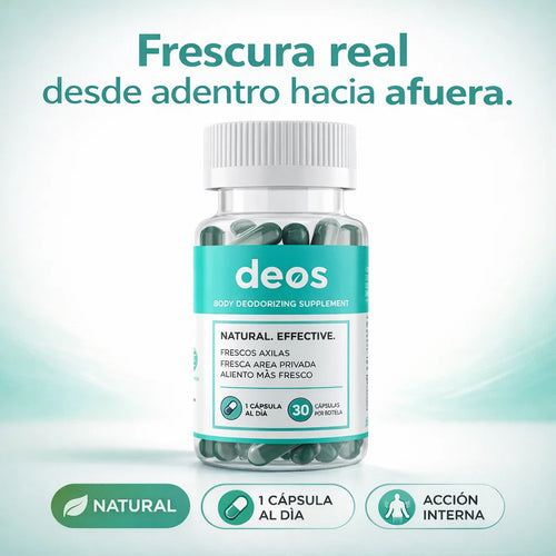 DEOS – Desodorante Interno Natural que Elimina el Mal Olor Desde la Raiz