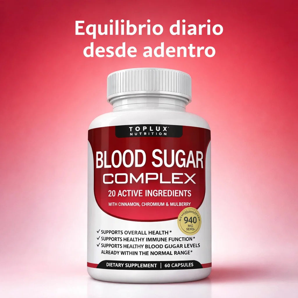 BLOOD SUGAR COMPLEX - Soporte Natural para Mantener tu Azucar en Equilibrio