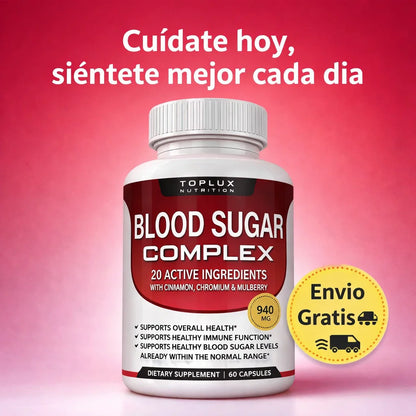 BLOOD SUGAR COMPLEX - Soporte Natural para Mantener tu Azucar en Equilibrio
