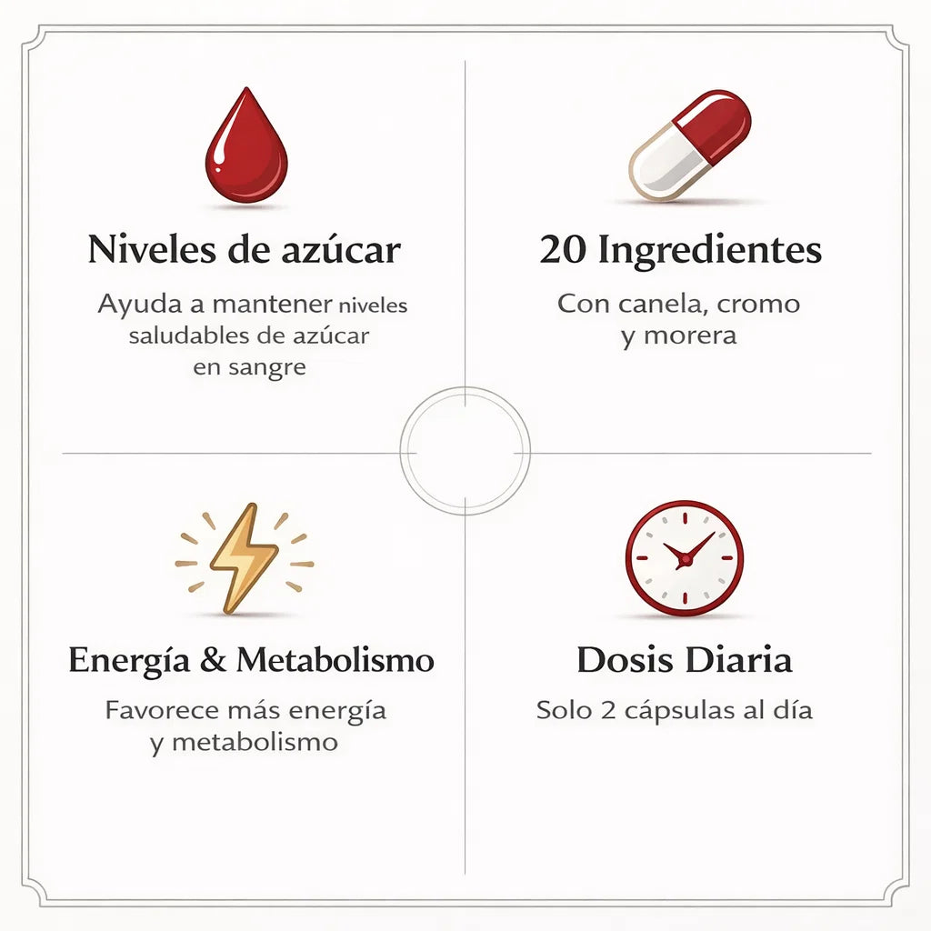 BLOOD SUGAR COMPLEX - Soporte Natural para Mantener tu Azucar en Equilibrio