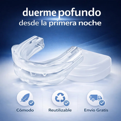 DISPOSITIVO BUCAL ANTIRRONQUIDOS - Duerme profundo desde la primera noche y despierta con energia real
