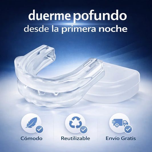 DISPOSITIVO BUCAL ANTIRRONQUIDOS - Duerme profundo desde la primera noche y despierta con energia real