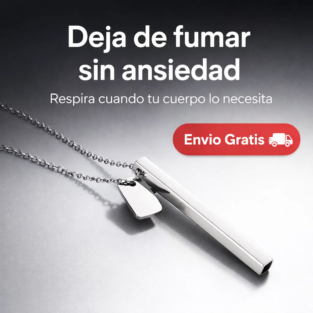 Collar Inhalador para Dejar de Fumar - Controla la ansiedad, reduce el estrés y reemplaza el habito del cigarro