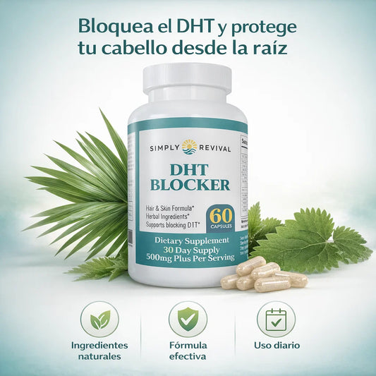 DHT Blocker Natural para Hombres y Mujeres - Defiende tu cabello desde la raiz y frena la caida hormonal